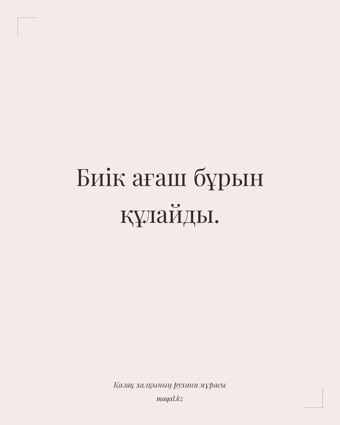 Биік ағаш бұрын құлайды. — қазақша мақал