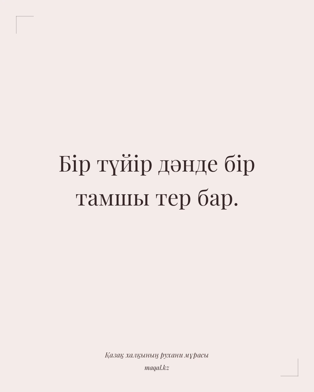 Бір түйір дәнде бір тамшы тер бар. — қазақша мақал