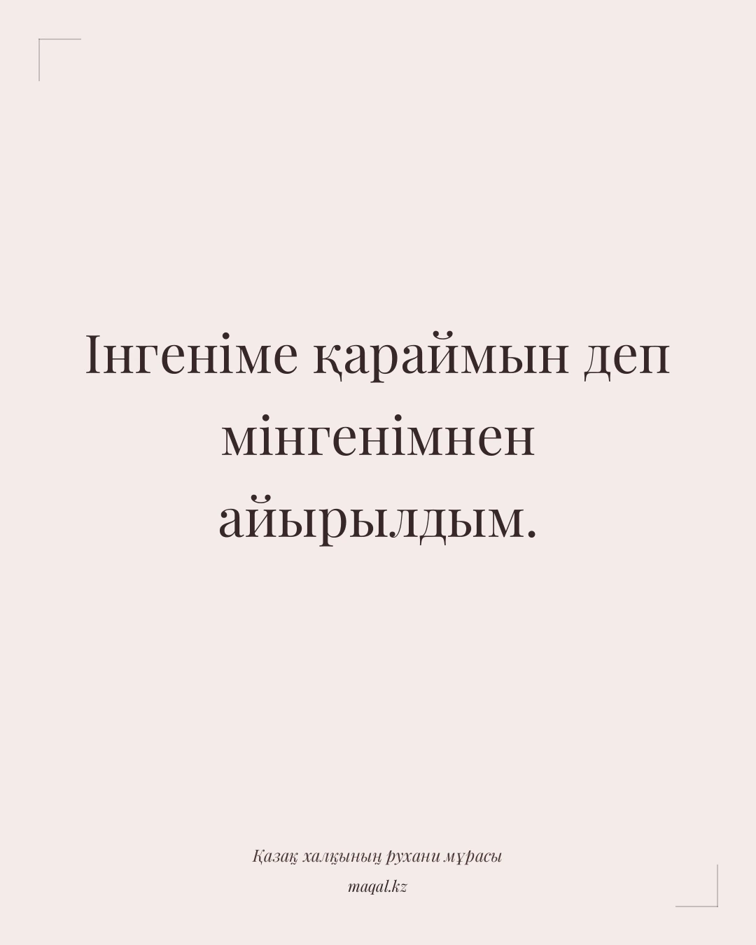 Інгеніме қараймын деп мінгенімнен айырылдым. — қазақша мақал