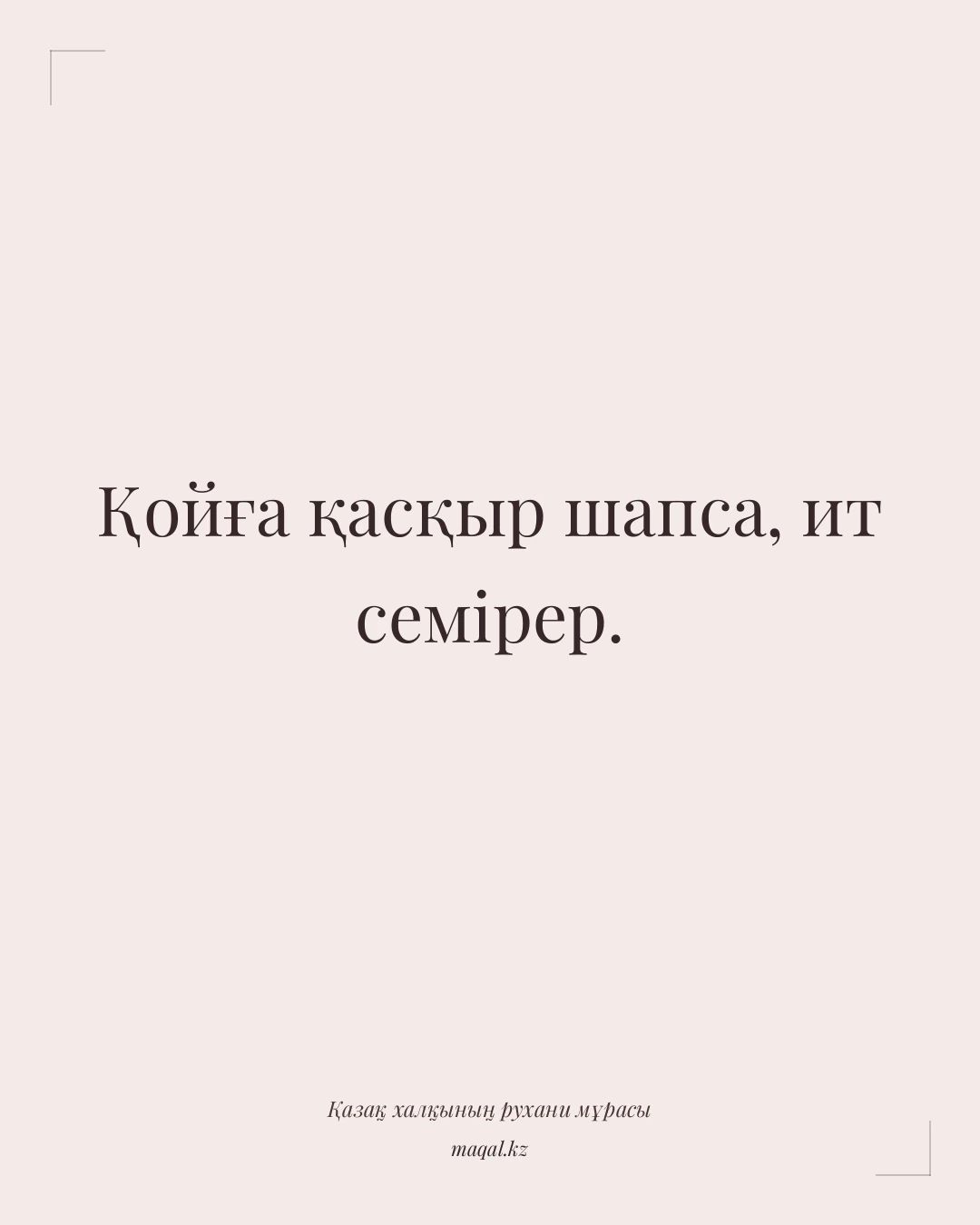 Қойға қасқыр шапса, ит семірер. — қазақша мақал