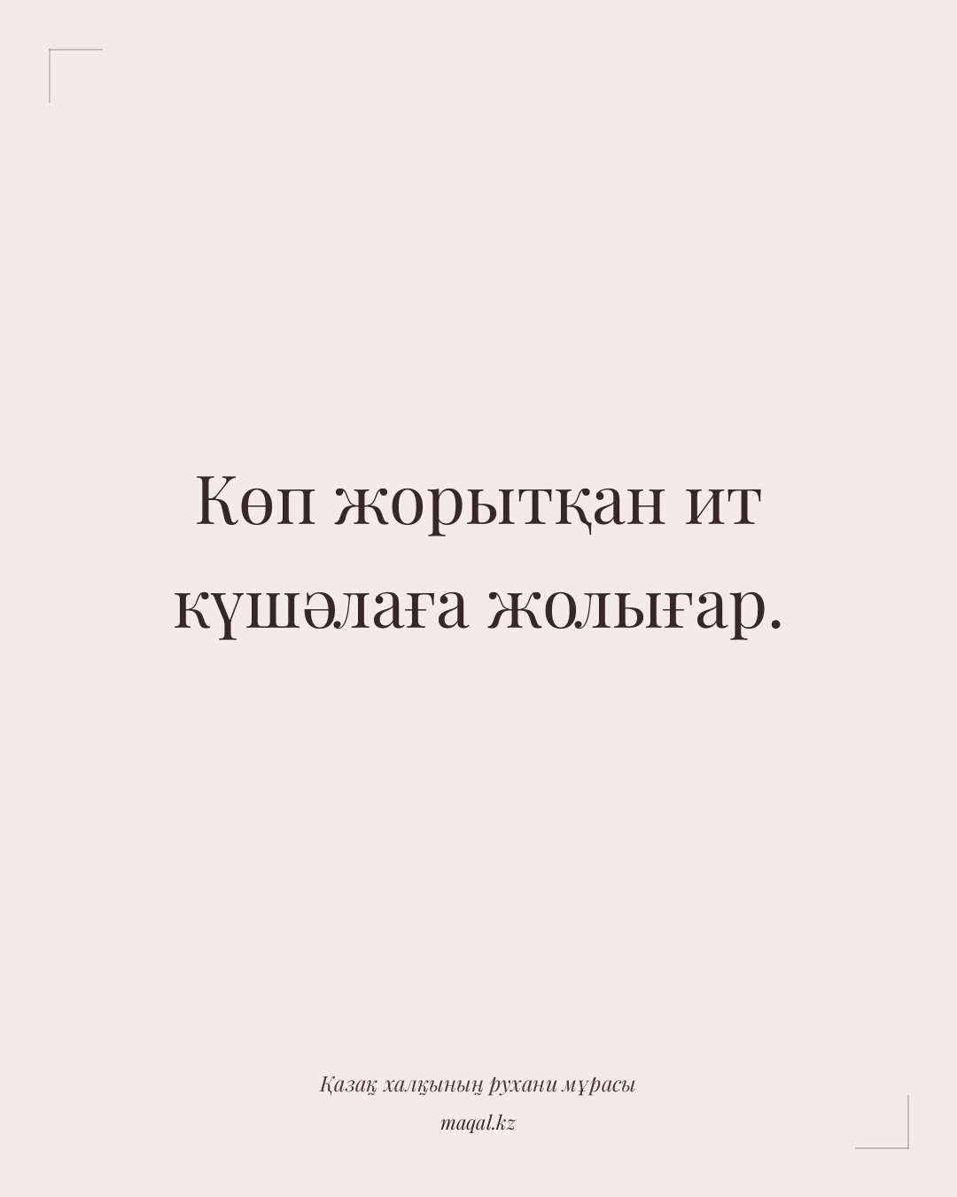 Көп жорытқан ит күшәлаға жолығар. — қазақша мақал