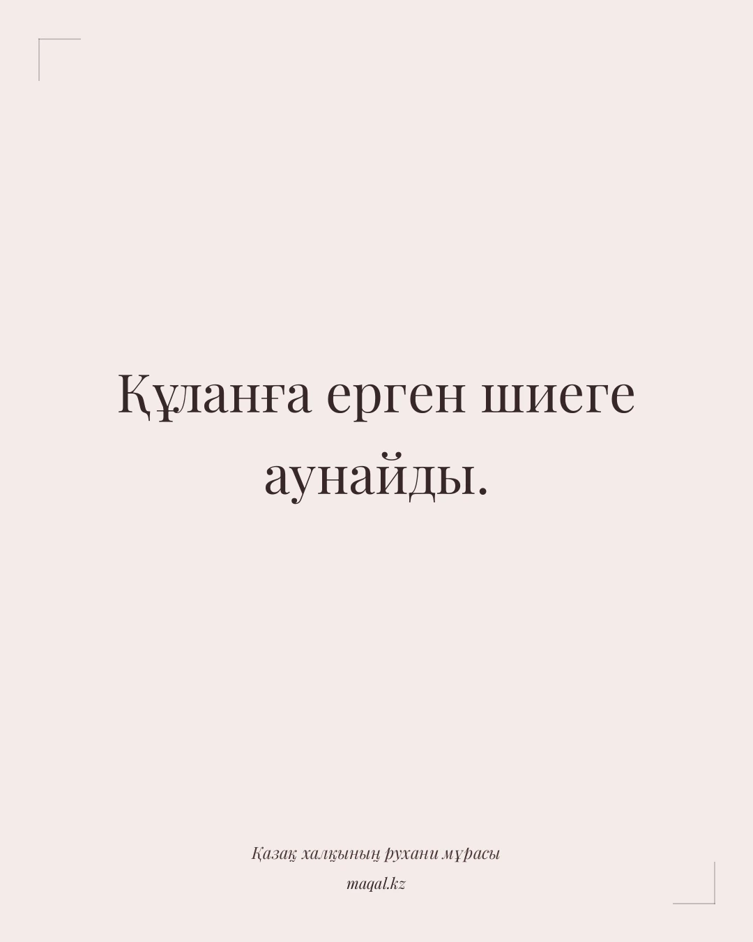 Құланға ерген шиеге аунайды. — қазақша мақал