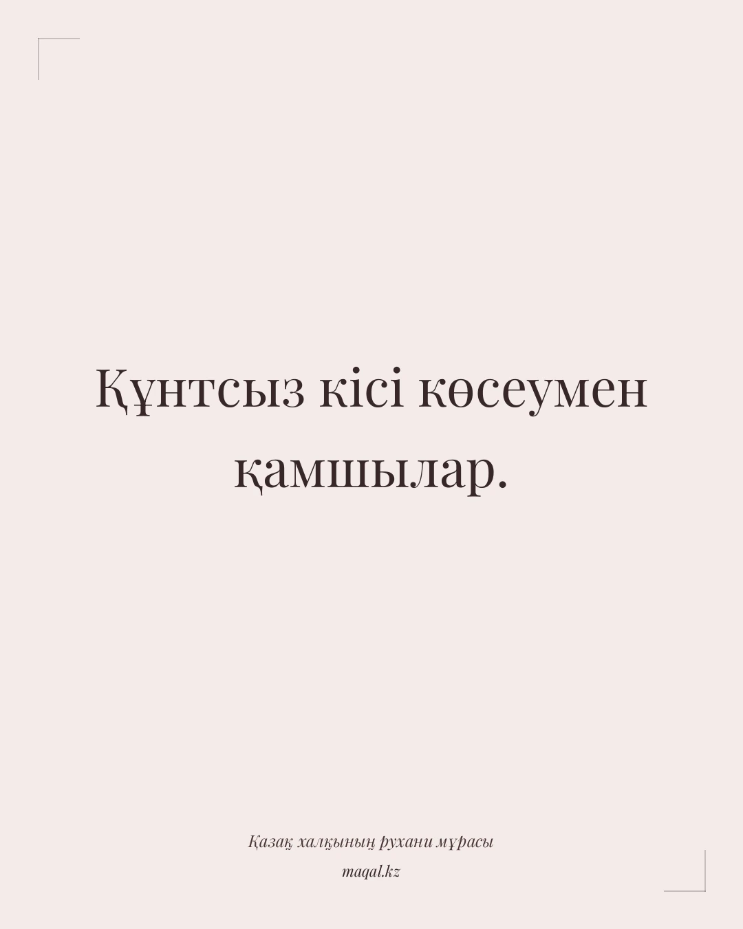 Құнтсыз кісі көсеумен қамшылар. — қазақша мақал