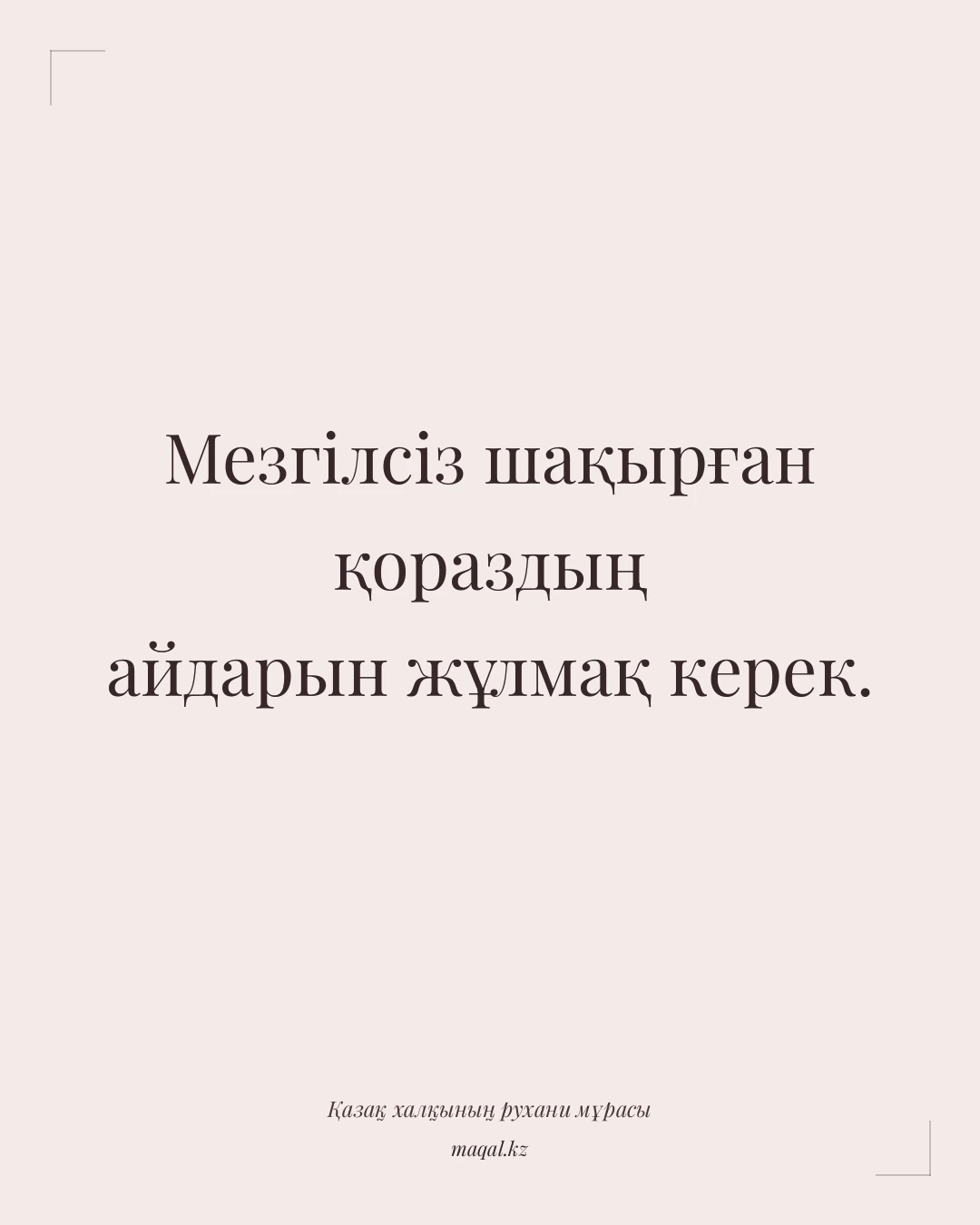 Мезгілсіз шақырған қораздың айдарын жұлмақ керек. — қазақша мақал