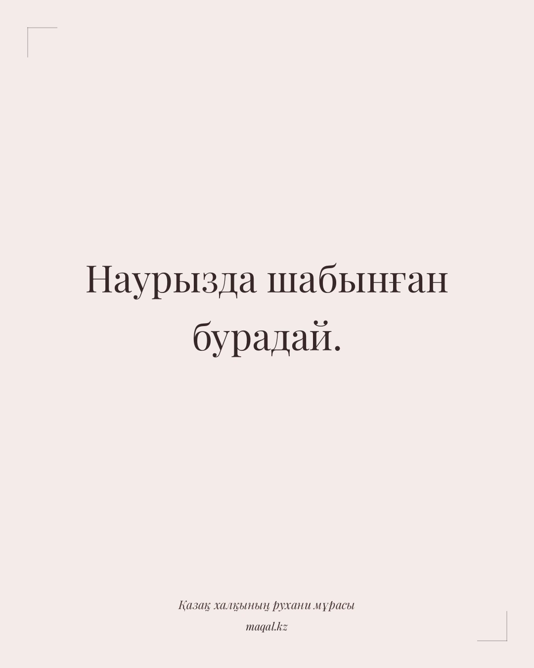 Наурызда шабынған бурадай. — қазақша мақал