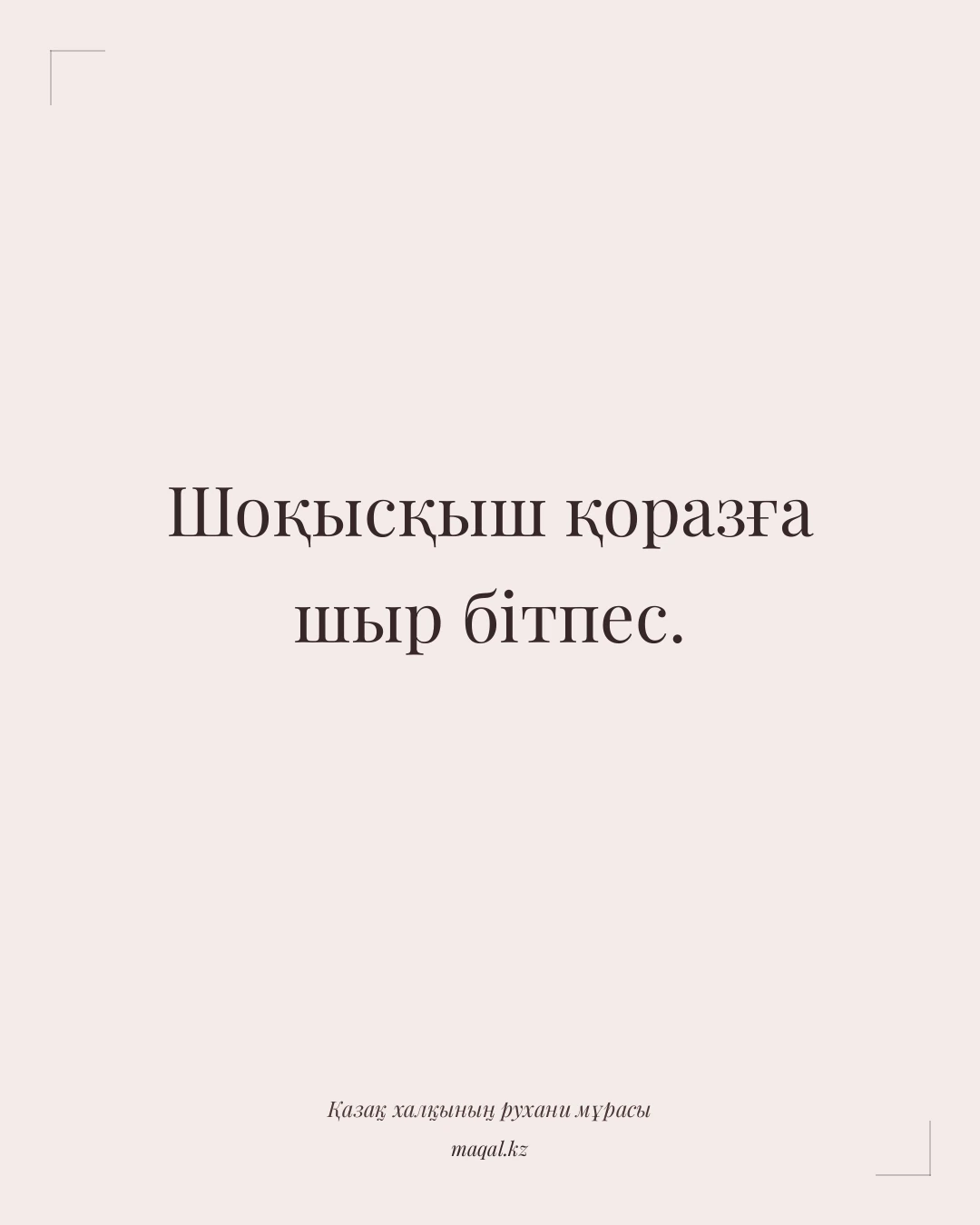 Шоқысқыш қоразға шыр бітпес. — қазақша мақал