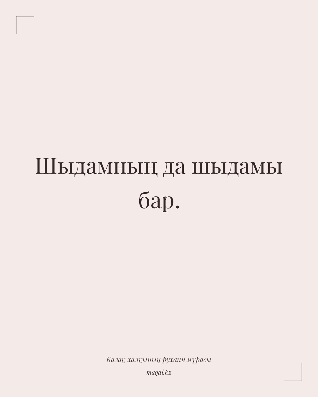 Шыдамның да шыдамы бар. — қазақша мақал