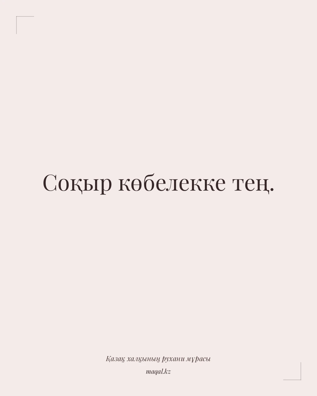 Соқыр көбелекке тең. — қазақша мақал