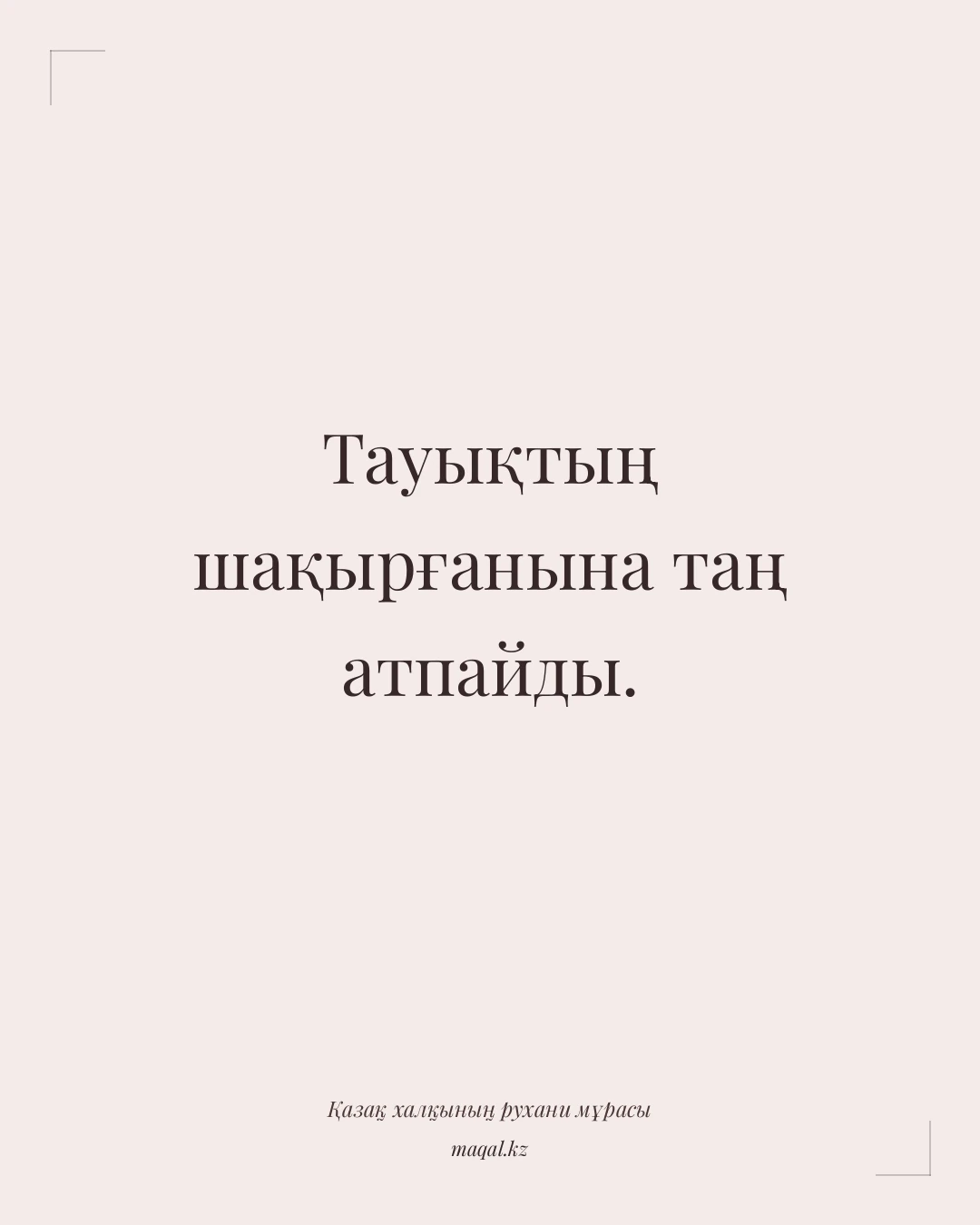 Тауықтың шақырғанына таң атпайды. — қазақша мақал