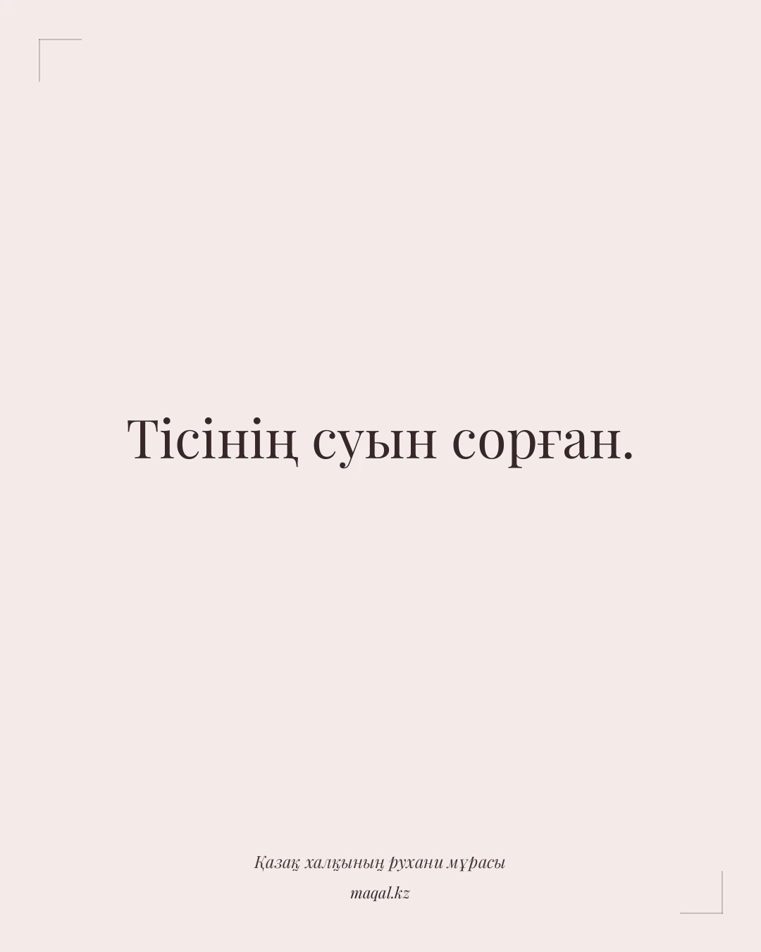 Тісінің суын сорған. — қазақша мақал