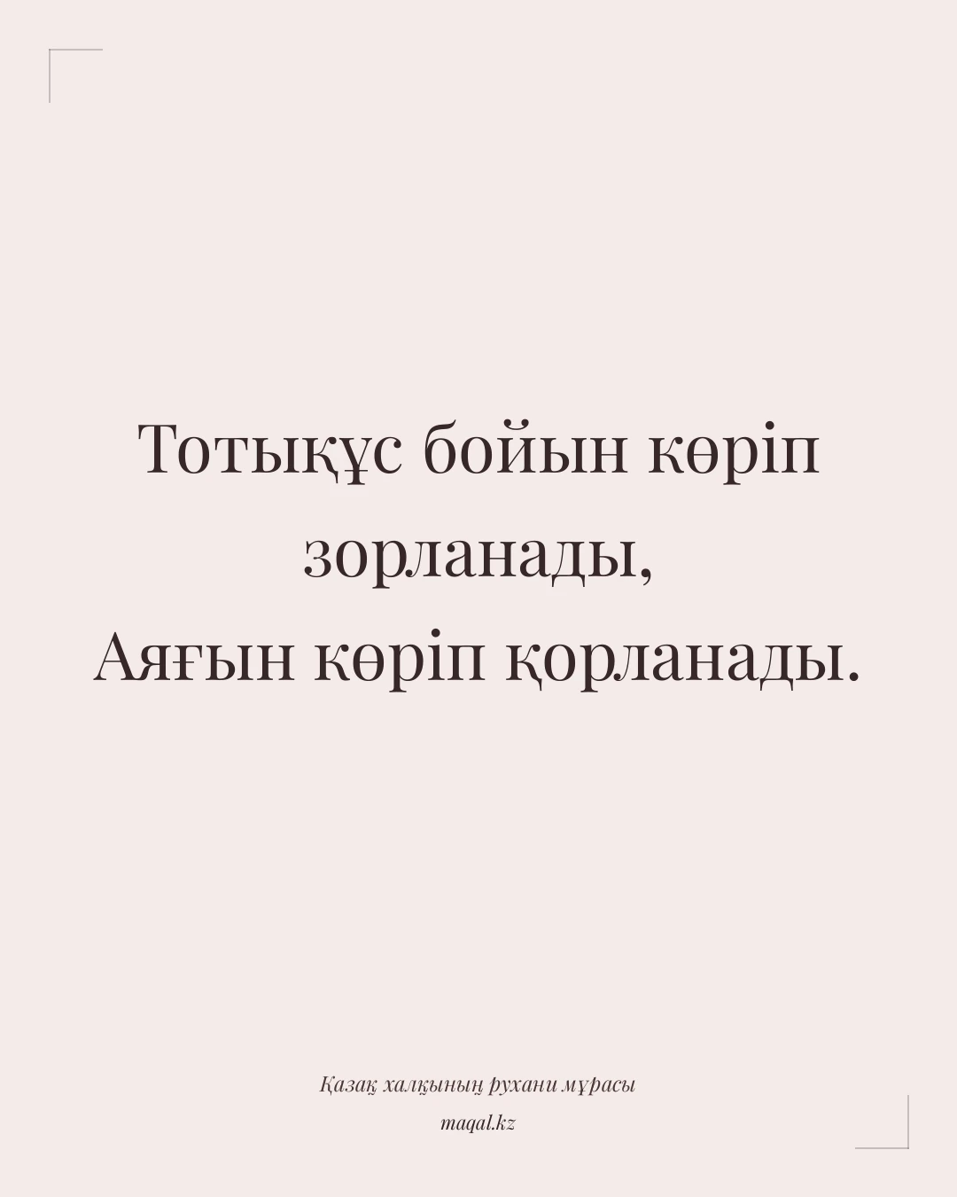 Тотықұс бойын көріп зорланады, Аяғын көріп қорланады. — қазақша мақал