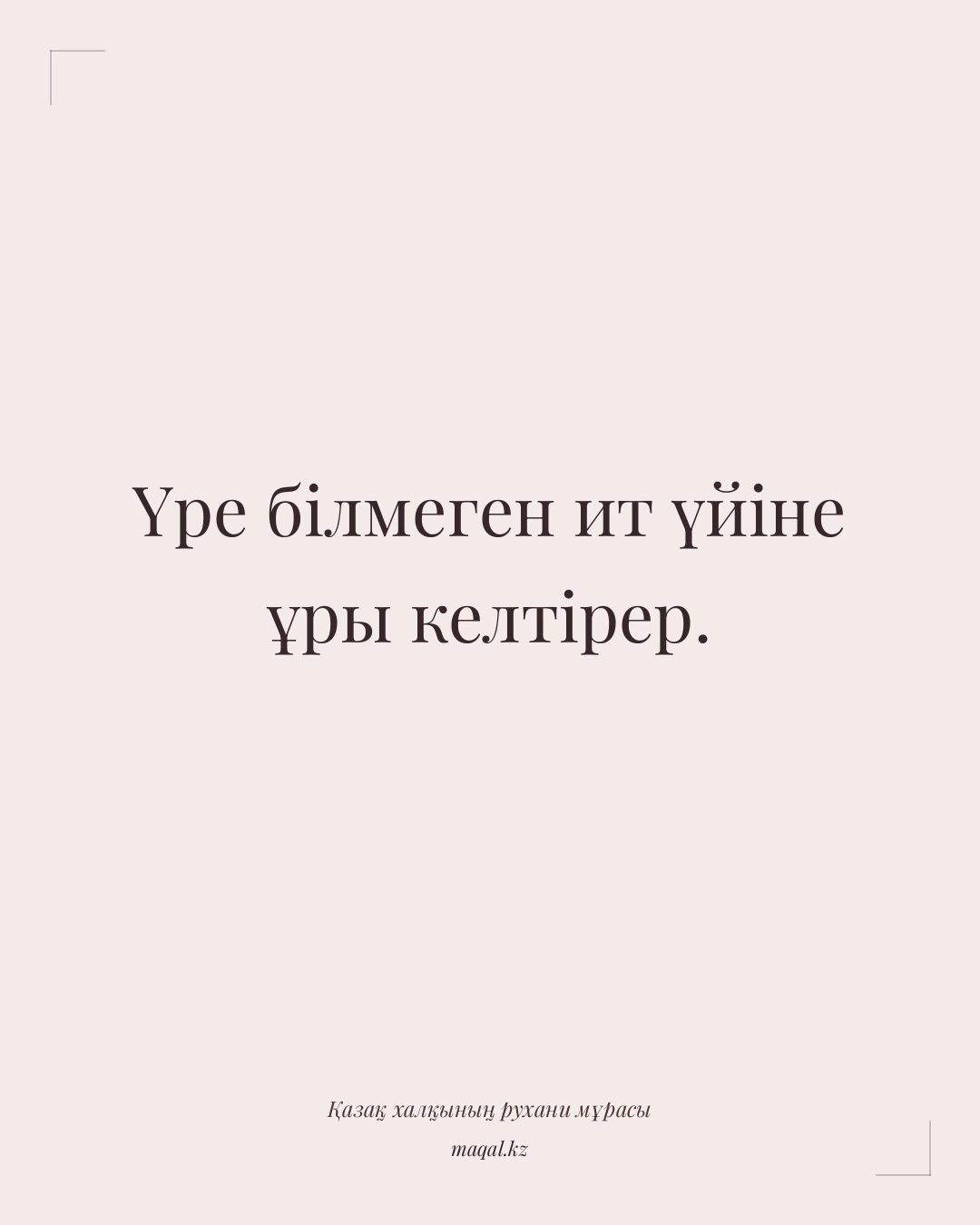Үре білмеген ит үйіне ұры келтірер. — қазақша мақал