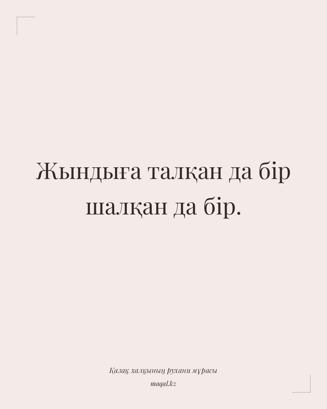 Жындыға талқан да бір шалқан да бір. — қазақша мақал